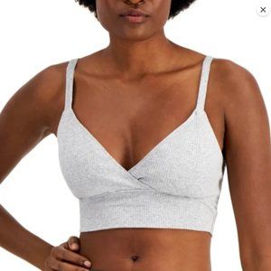 NWT Jenni Heather Gray Ribbed Bralette